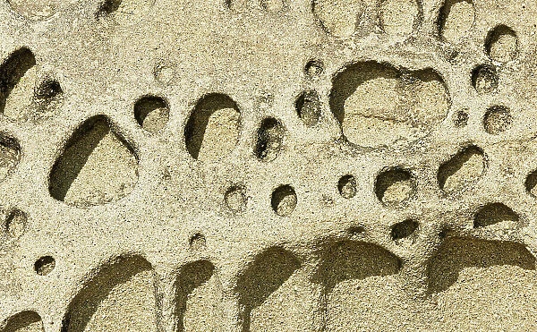 Sandstone detail Hornby Island in the Gulf Islands, British Columbia, Canada