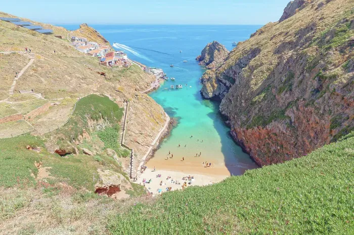 Framed Print : Sandy beach, Berlenga Grande Island, Portugal Framed Print : Sandy beach, Berlenga Grande Island, Portugal