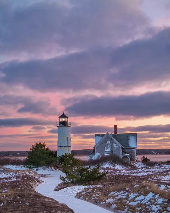 Framed Print : Sandy Neck lighthouse on winter sunset, Cape Cod, West Barnstable, Massachusetts, USA Framed Print : Sandy Neck lighthouse on winter sunset, Cape Cod, West Barnstable, Massachusetts, USA