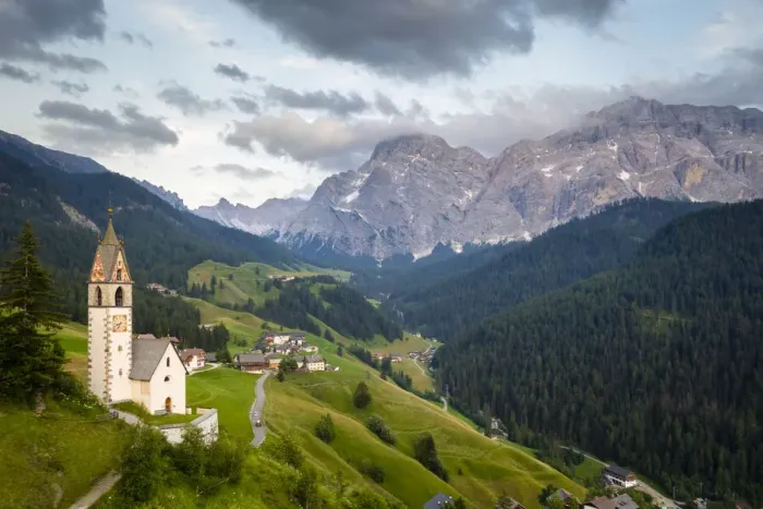 Framed Print : Santa Barbara church near La Valle. Gadertal, Bolzano province, South Tyrol, Trentino Alto Adige, Italy Framed Print : Santa Barbara church near La Valle. Gadertal, Bolzano province, South Tyrol, Trentino Alto Adige, Italy