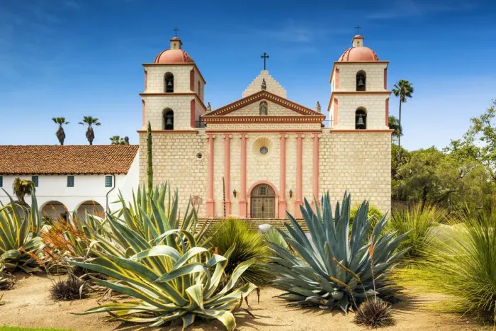 Framed Print : Santa Barbara Misson, California, USA