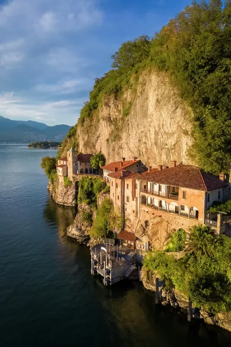 Framed Print : Santa Caterina del Sasso Ballaro monastery, overlooking Lake Maggiore, Leggiuno, Varese Province, Lombardy, Italy Framed Print : Santa Caterina del Sasso Ballaro monastery, overlooking Lake Maggiore, Leggiuno, Varese Province, Lombardy, Italy