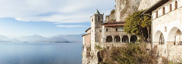 Santa Caterina del Sasso hermitage, Lake Maggiore, Lombardy, Italy