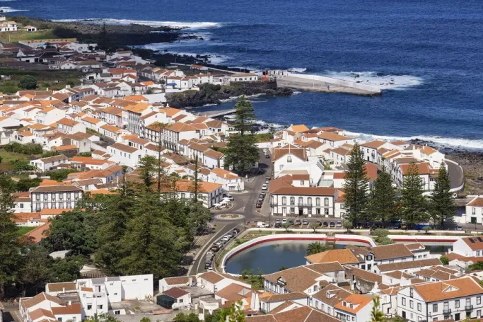 Framed Print : Santa Cruz da Graciosa from above. Graciosa island, Azores, Portugal Framed Print : Santa Cruz da Graciosa from above. Graciosa island, Azores, Portugal