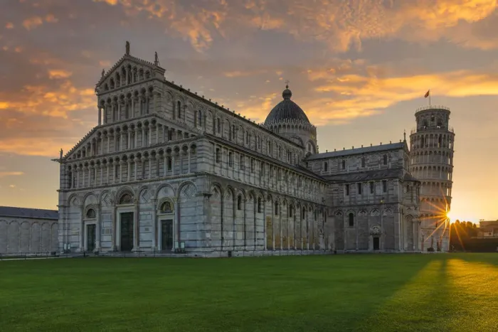 Framed Print : Santa Maria Assunta Cathedral and Leaning Tower of Pisa, Piazza dei Miracoil, Pisa, Tuscany, Italy