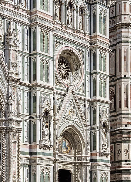 Santa Maria del Fiore Cathedral, detailed view, Florence, Tuscany, Italy