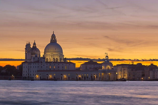 Santa Maria della Salute Basilica from San Giorgio Maggiore Island at dusk, Venice