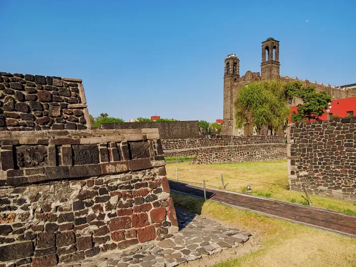 Framed Print : Santiago Apostol Church and Tlatelolco Archaeological Site, Plaza de las Tres Culturas, Mexico City, Mexico Framed Print : Santiago Apostol Church and Tlatelolco Archaeological Site, Plaza de las Tres Culturas, Mexico City, Mexico