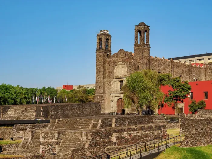 Framed Print : Santiago Apostol Church and Tlatelolco Archaeological Site, Plaza de las Tres Culturas, Mexico City, Mexico Framed Print : Santiago Apostol Church and Tlatelolco Archaeological Site, Plaza de las Tres Culturas, Mexico City, Mexico