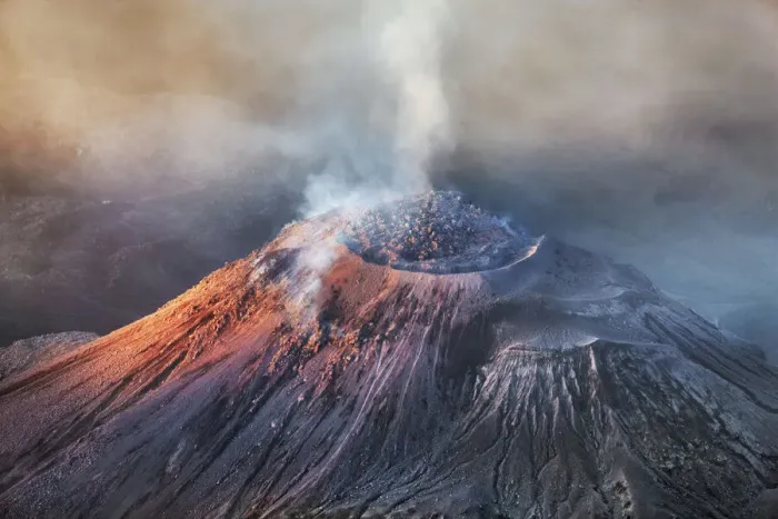 Framed Print : Santiaguito volcano seen from Santa Maria - Guatemala, Quezaltenango, Santa Maria