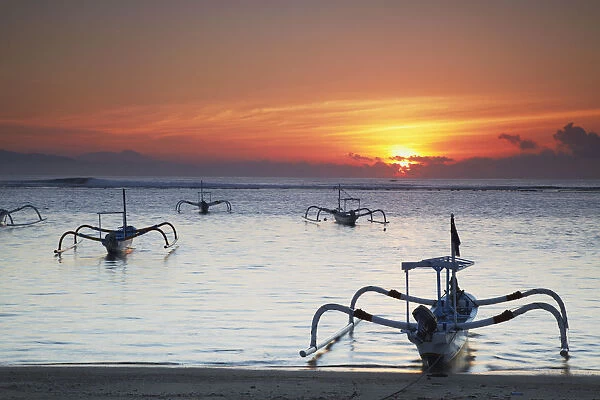 Sanur beach at dawn, Bali, Indonesia