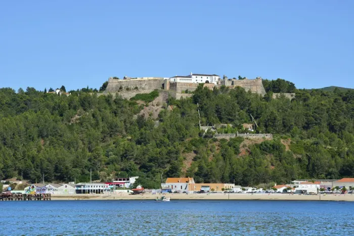 Framed Print : The Sao Filipe fortress view from the Sado river, and the Arrabida Natural Park. Setubal Framed Print : The Sao Filipe fortress view from the Sado river, and the Arrabida Natural Park. Setubal