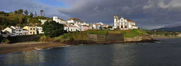 Framed Print : Sao Roque village and beach. Sao Miguel, Azores islands, Portugal Framed Print : Sao Roque village and beach. Sao Miguel, Azores islands, Portugal