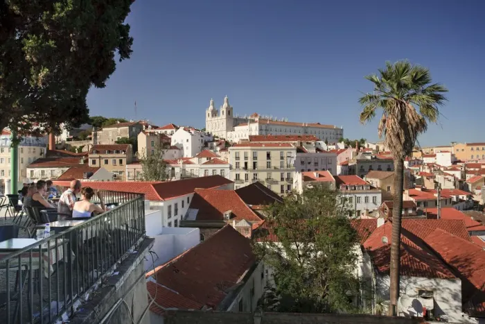 Framed Print : Sao Vicente de Fora Church and Alfama District, Lisbon, Portugal Framed Print : Sao Vicente de Fora Church and Alfama District, Lisbon, Portugal