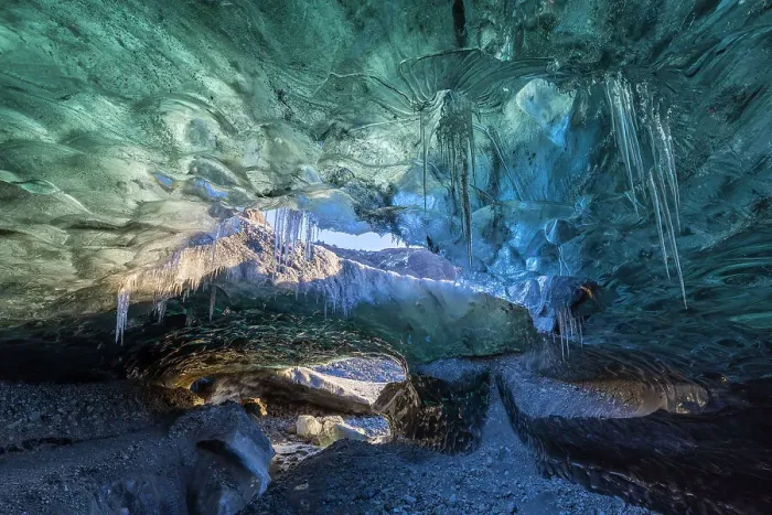 Framed Print : Sapphire ice cave of Breidamerkurjokull, Austurland, Iceland