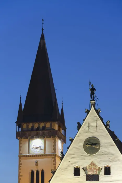 Framed Print : Saris Museum and Basilica of St Egidius in Radnicne Square at dusk, Bardejov (UNESCO Framed Print : Saris Museum and Basilica of St Egidius in Radnicne Square at dusk, Bardejov (UNESCO