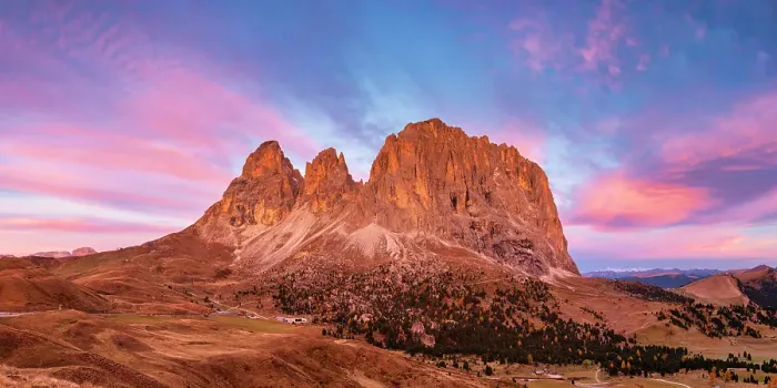 Framed Print : Sassolungo at Sunrise, Sella Pass, Dolomites, South Tyrol, Trentino, Italy Framed Print : Sassolungo at Sunrise, Sella Pass, Dolomites, South Tyrol, Trentino, Italy