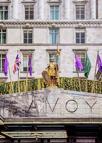 The Savoy Hotel, detailed view, London, England, United Kingdom