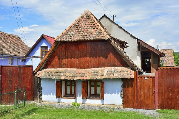 Saxon houses in Viscri, a Unesco World Heritage Site. Brasov county, Transylvania