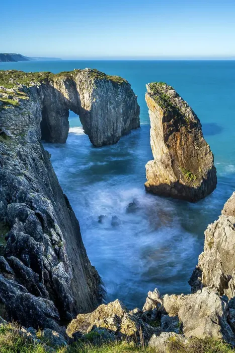 Framed Print : Scenic cliffed coast, Pena Flecha, Cuerres, Asturias, Spain Framed Print : Scenic cliffed coast, Pena Flecha, Cuerres, Asturias, Spain