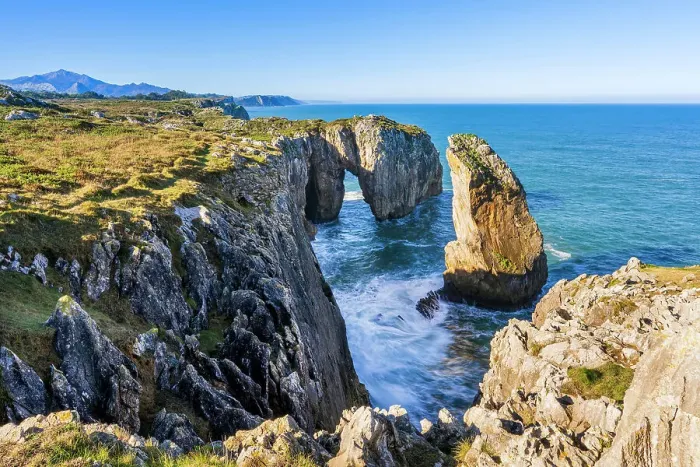 Framed Print : Scenic cliffed coast, Pena Flecha, Cuerres, Asturias, Spain Framed Print : Scenic cliffed coast, Pena Flecha, Cuerres, Asturias, Spain