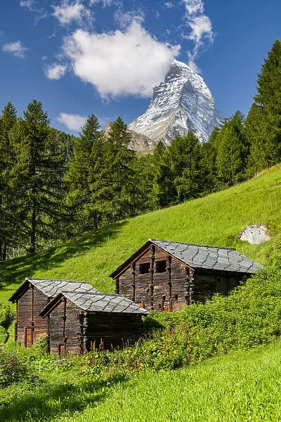 Scenic summer view over Matterhorn, Zermatt, Valais, Switzerland