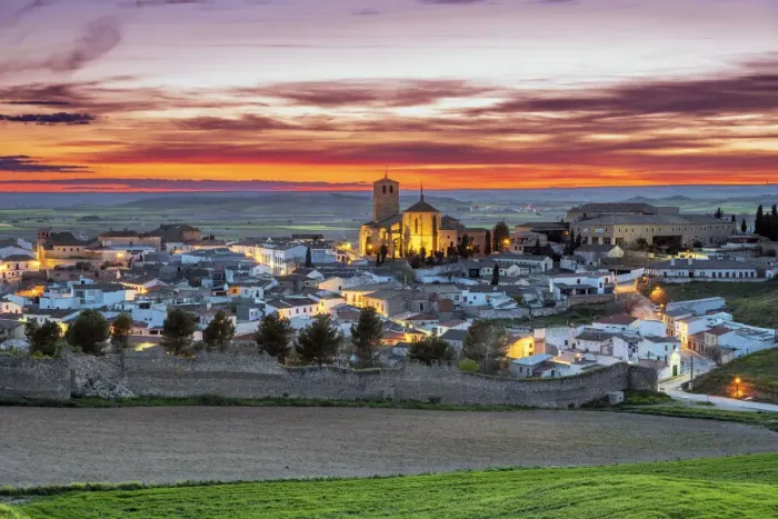 Framed Print : Scenic sunset in Belmonte, Castilla-La Mancha, Spain Framed Print : Scenic sunset in Belmonte, Castilla-La Mancha, Spain