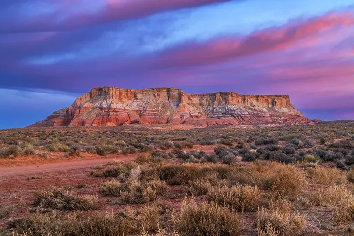 Framed Print : Scenic sunset in the desert landscape near Page, Arizona, USA Framed Print : Scenic sunset in the desert landscape near Page, Arizona, USA