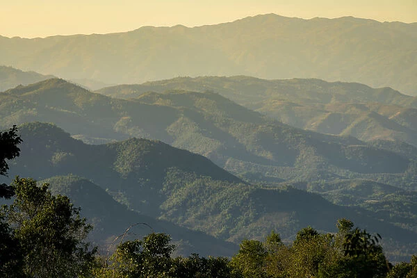 Scenic view of beautiful mountains near Kengtung, Kengtung Township, Kengtung District