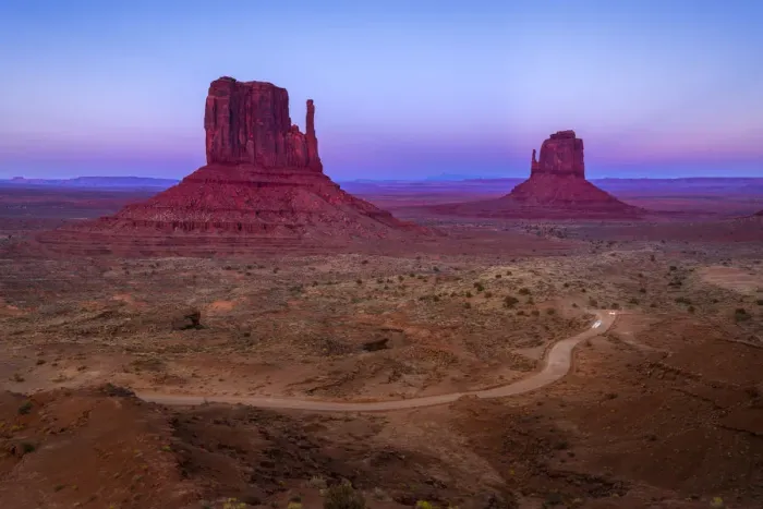 Framed Print : Scenic view of The Mitten buttes at sunset, Monument Valley, Arizona, USA Framed Print : Scenic view of The Mitten buttes at sunset, Monument Valley, Arizona, USA