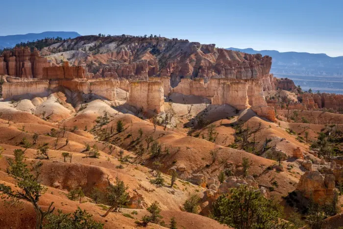 Framed Print : Scenic view of rock formations from Queens Garden Trail, Bryce Canyon National Park, Utah Framed Print : Scenic view of rock formations from Queens Garden Trail, Bryce Canyon National Park, Utah