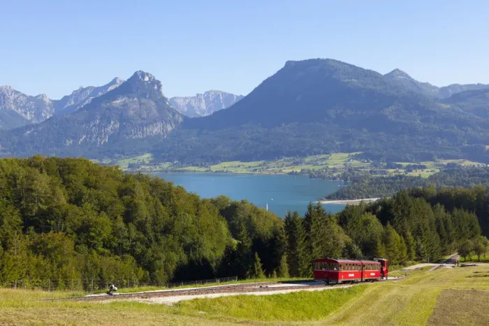 Framed Print : Schafberg Railway, St. Wolfgang, Wolfgangsee lake, Flachgau, Upper Austria, Austria