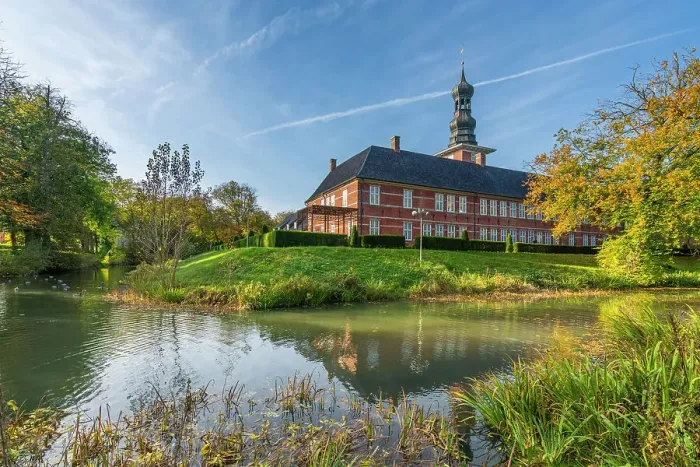 Framed Print : Schloss von Husum with reflection in pond, Husum, Nordfriesland, Schleswig-Holstein, Germany Framed Print : Schloss von Husum with reflection in pond, Husum, Nordfriesland, Schleswig-Holstein, Germany
