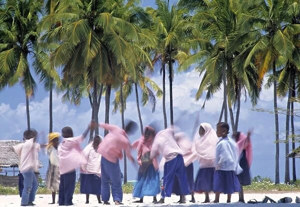 School children dancing