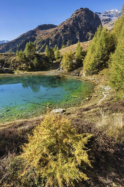 Schweiz, Kanton Wallis, Val d Herens valley, lake Bleu