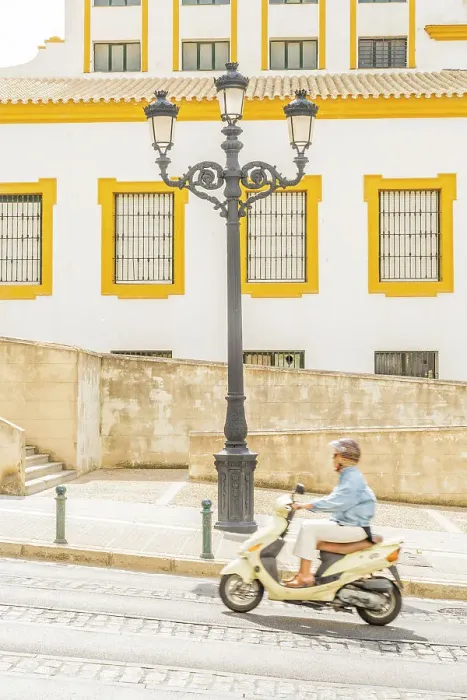 Framed Print : Scooter, Cadiz, Andalusia, Spain Framed Print : Scooter, Cadiz, Andalusia, Spain