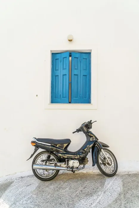 Framed Print : Scooter in Chora, Astypalaia, Dodecanese, Greek Islands, Greece Framed Print : Scooter in Chora, Astypalaia, Dodecanese, Greek Islands, Greece
