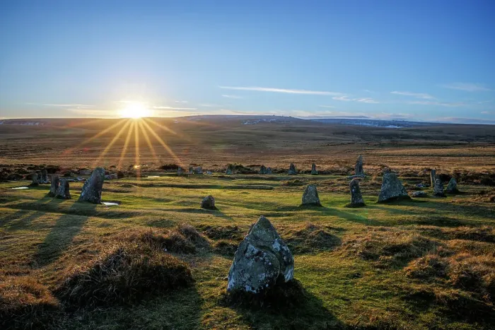 Framed Print : Scorhill Stone Circle, Dartmoor, Devon, England, UK Framed Print : Scorhill Stone Circle, Dartmoor, Devon, England, UK