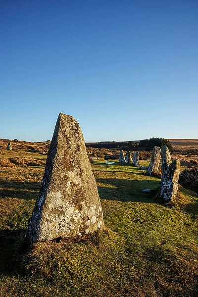 Scorhill Stone Circle, Dartmoor, Devon, England, UK