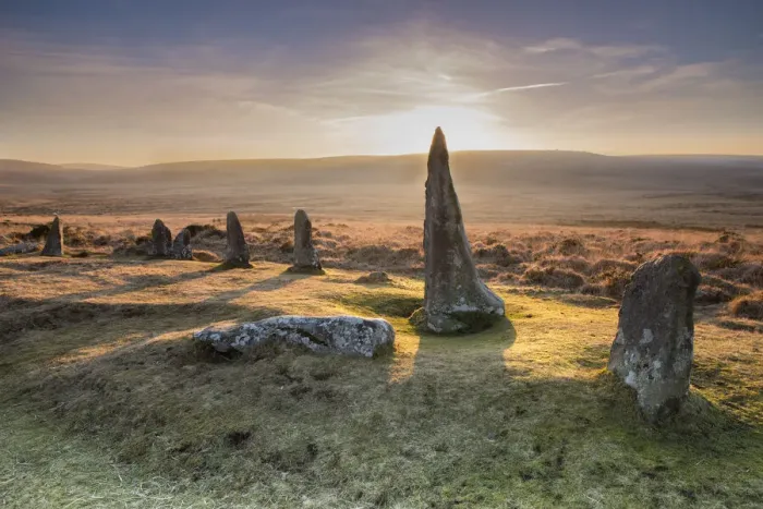 Framed Print : Scorhill Stone Circle, Devon, England, UK Framed Print : Scorhill Stone Circle, Devon, England, UK