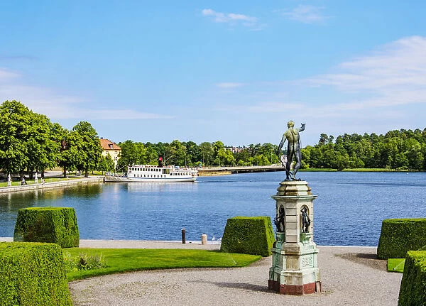 Sculpture in front of the Drottningholm Palace, Stockholm, Stockholm County, Sweden