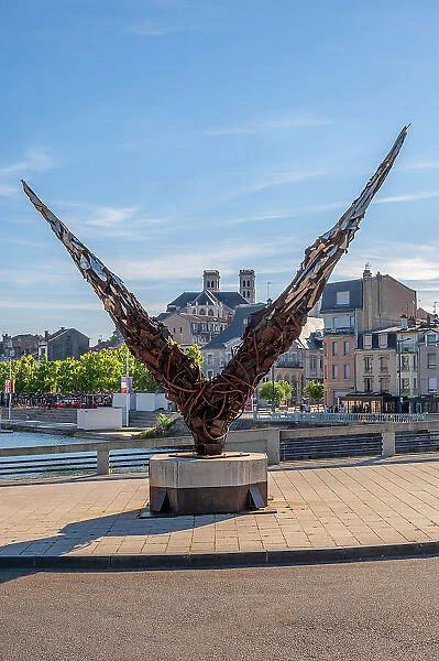 Sculpture Memoire vive at Verdun, Meuse, Lorraine, Alsace-Champagne-Ardenne-Lorraine, Grand Est, France