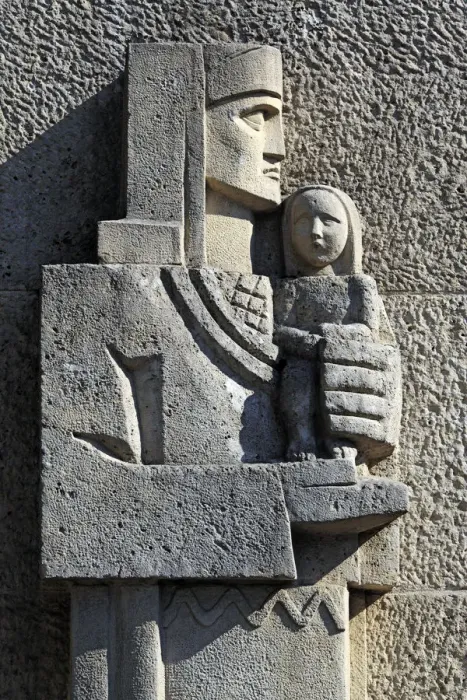 Framed Print : Sculpture near Centennial Hall, Wroclaw, Lower Silesia, Poland