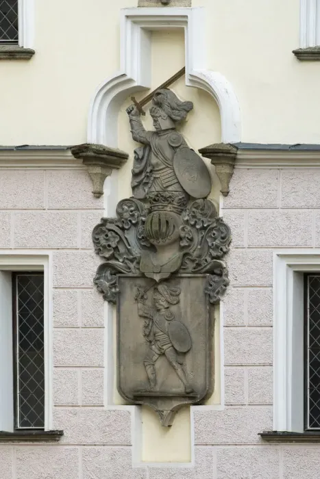 Framed Print : Sculpture on the wall of Blatna Castle, Blatna, Strakonice District, South Bohemian Region, Czech Republic Framed Print : Sculpture on the wall of Blatna Castle, Blatna, Strakonice District, South Bohemian Region, Czech Republic