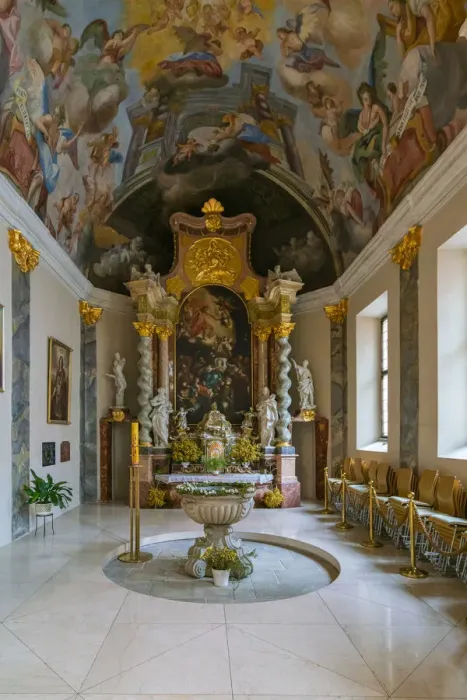Framed Print : Sculptures and painting at altar in Cathedral of St. Nicholas, Ceske Budejovice, South Bohemian Region, Czech Republic Framed Print : Sculptures and painting at altar in Cathedral of St. Nicholas, Ceske Budejovice, South Bohemian Region, Czech Republic