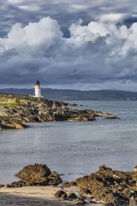 Framed Print : Sea coast with lighthouse, Port Charlotte, Islay, Inner Hebrides, Argyll, Scotland, UK Framed Print : Sea coast with lighthouse, Port Charlotte, Islay, Inner Hebrides, Argyll, Scotland, UK