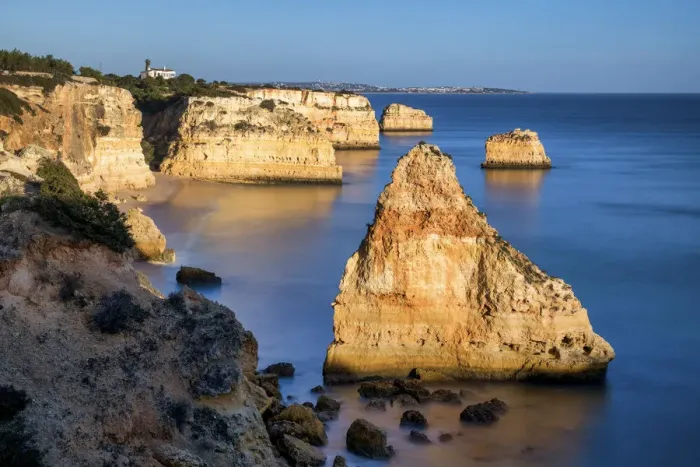 Framed Print : Sea Stacks at Praia da Marinha, Caramujeira, Lagoa, Algarve Portugal Framed Print : Sea Stacks at Praia da Marinha, Caramujeira, Lagoa, Algarve Portugal