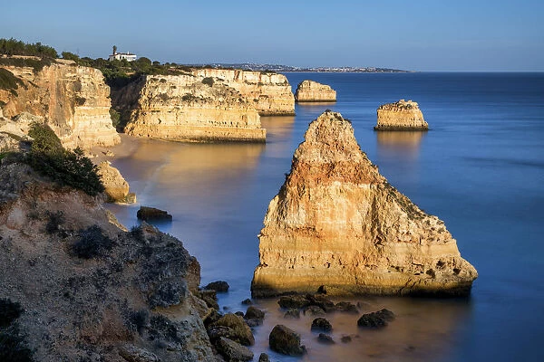 Sea Stacks at Praia da Marinha, Caramujeira, Lagoa, Algarve Portugal