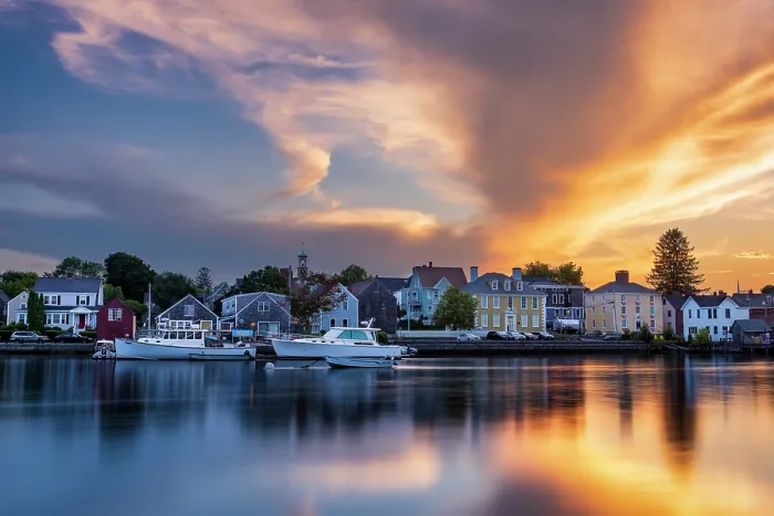 Framed Print : Seacoast reflection at sunset, South Portsmouth, New Hampshjire, USA Framed Print : Seacoast reflection at sunset, South Portsmouth, New Hampshjire, USA