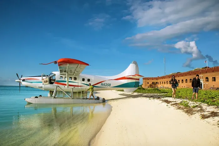 Framed Print : Seaplane Arrival, Dry Tortugas National Park, Fort Jefferson, Florida Keys, Key West, Florida, USA Framed Print : Seaplane Arrival, Dry Tortugas National Park, Fort Jefferson, Florida Keys, Key West, Florida, USA